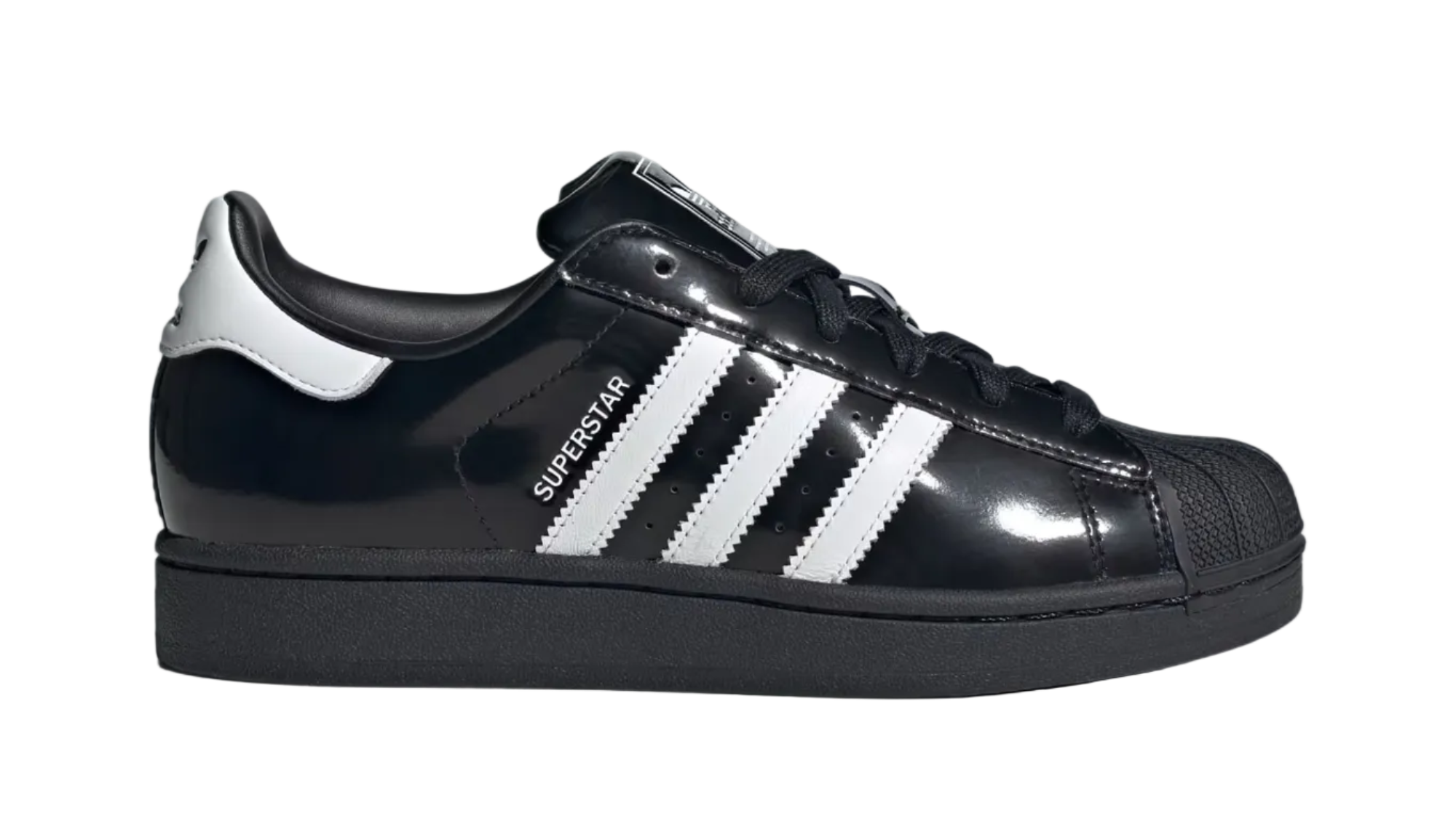 Superstar II Black White Patent Women