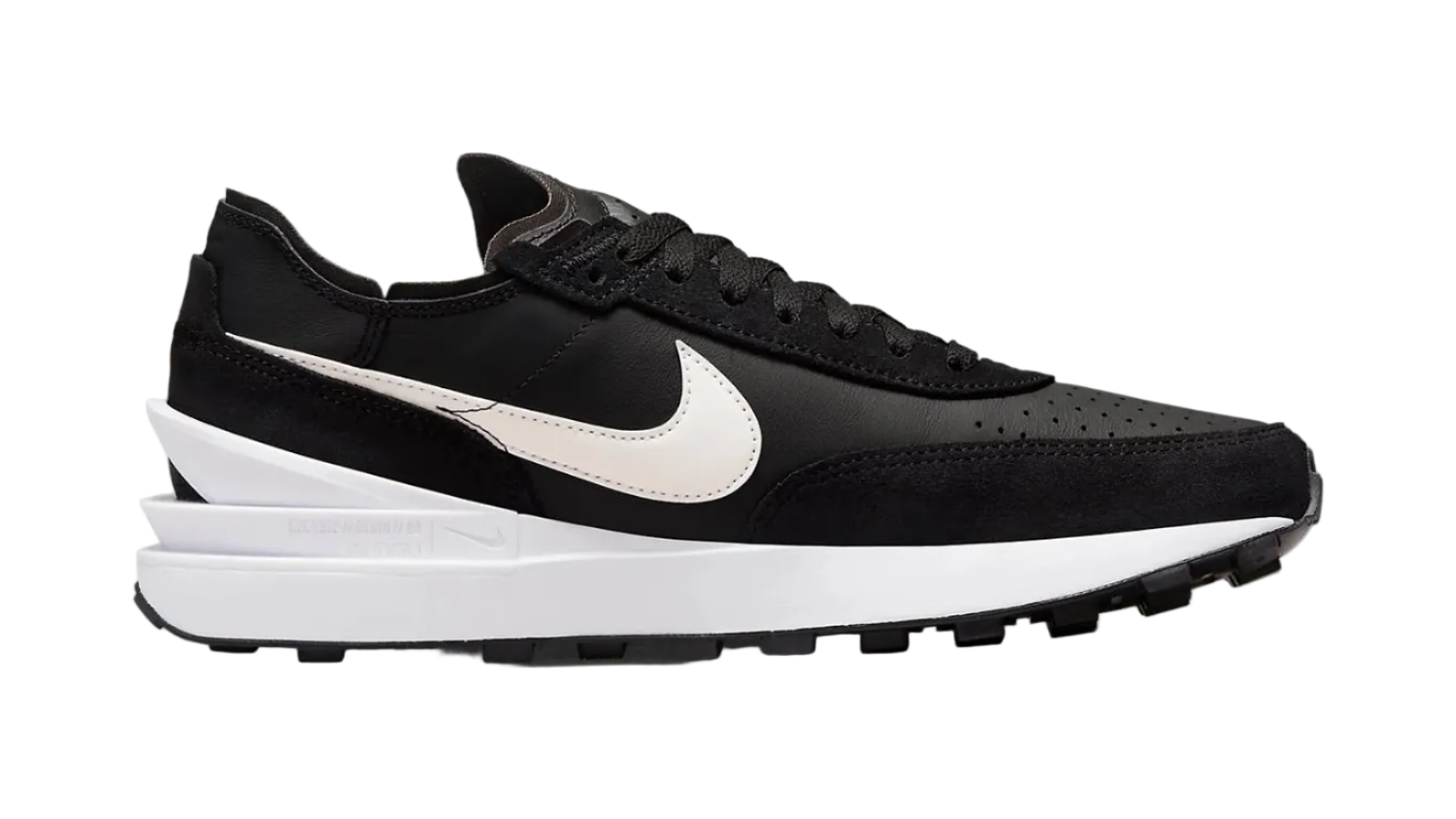 Waffle One Leather Blk/Wht