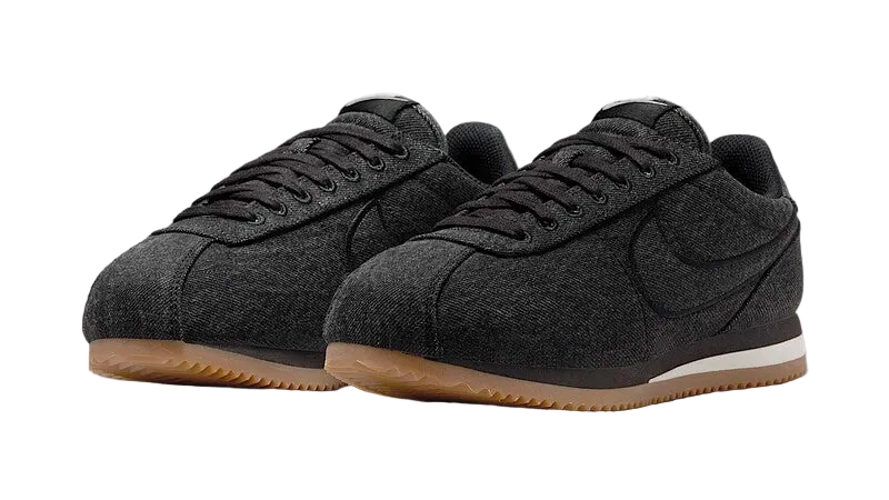Womens Cortez TXT Black Denim Women
