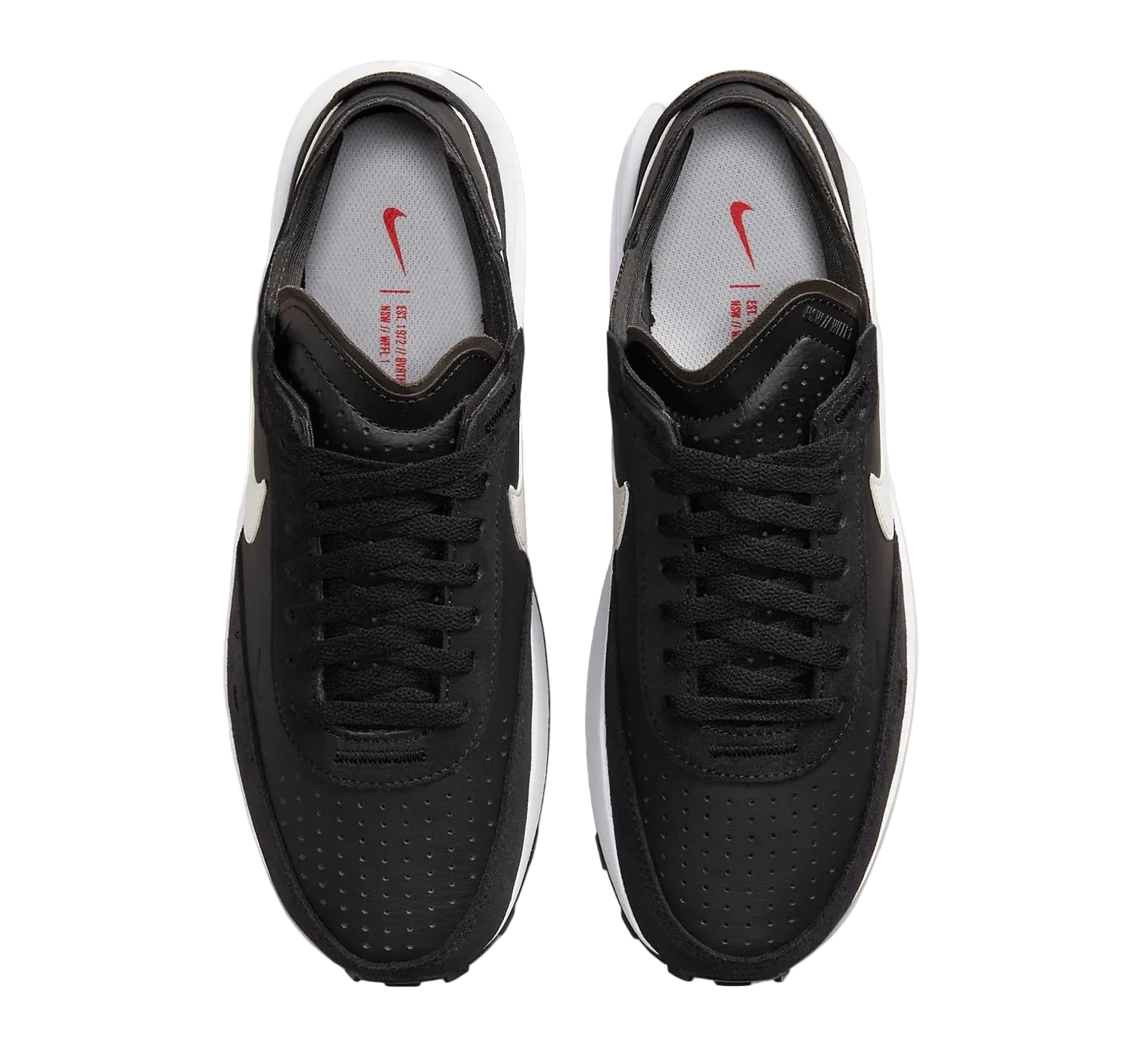 Waffle One Leather Blk/Wht