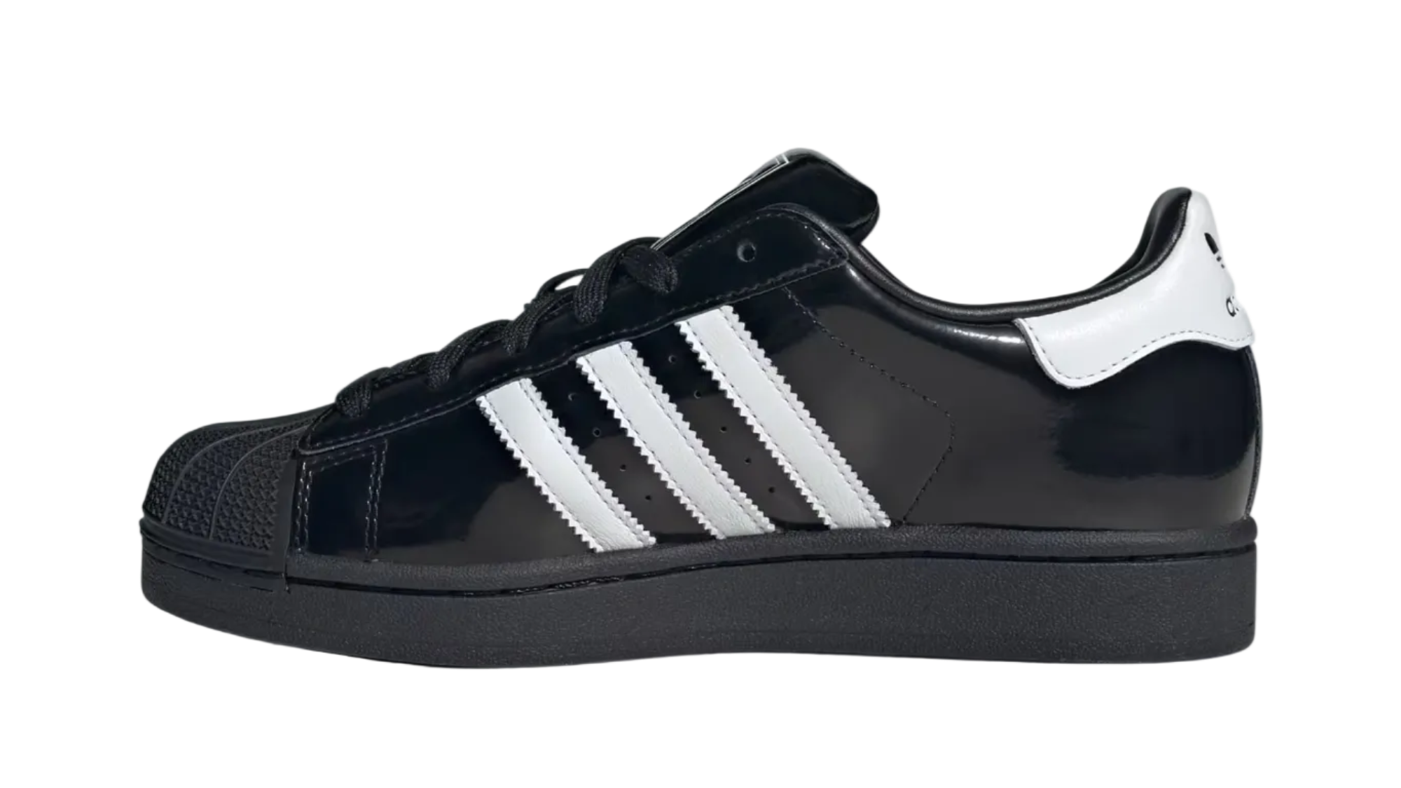 Superstar II Black White Patent Women
