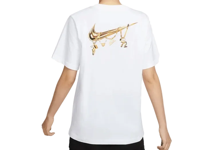 Loose Short Sleeve Graphic T-Shirt White Women