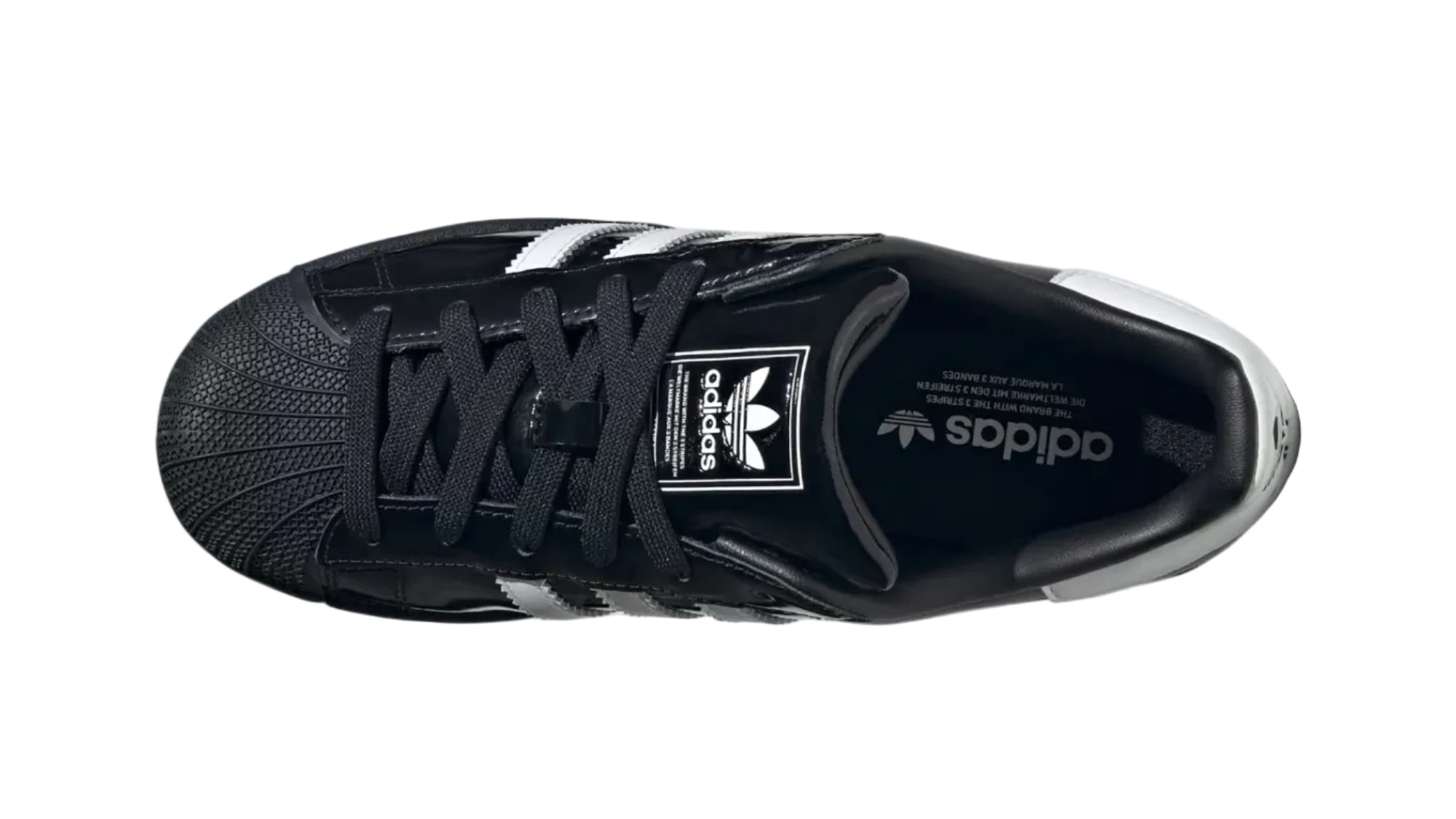Superstar II Black White Patent Women