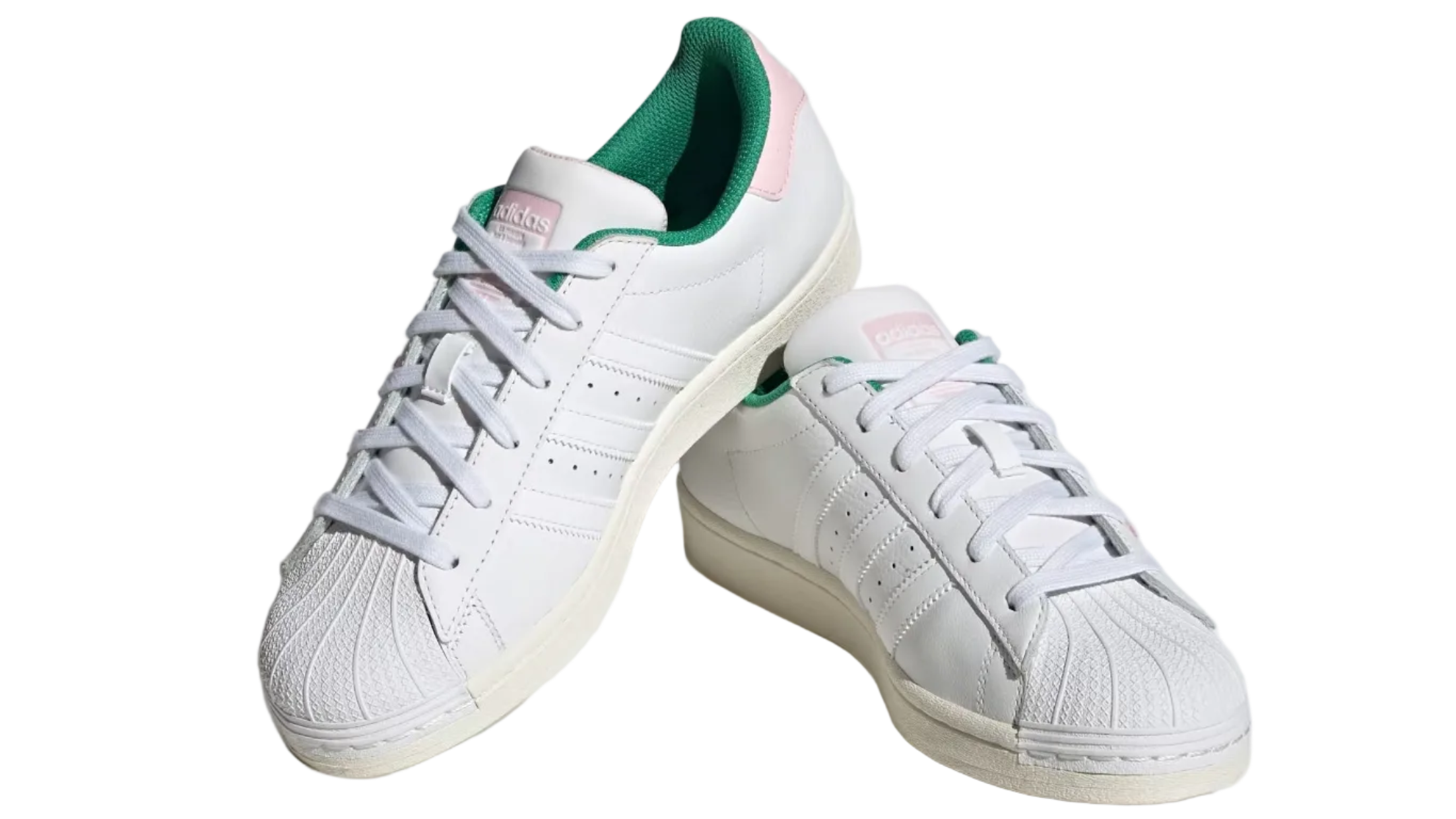 Superstar Wht Green/Pink Women