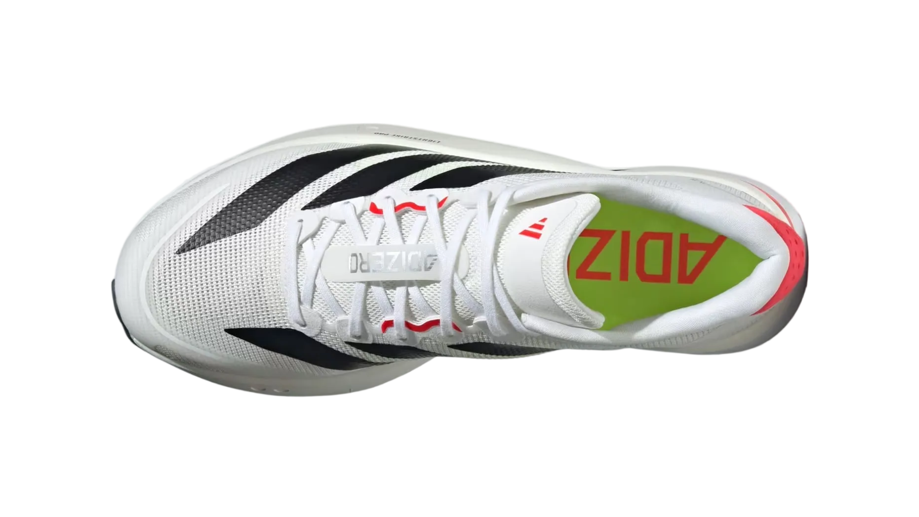 Adizero Boston 13 White Black Lucid Red