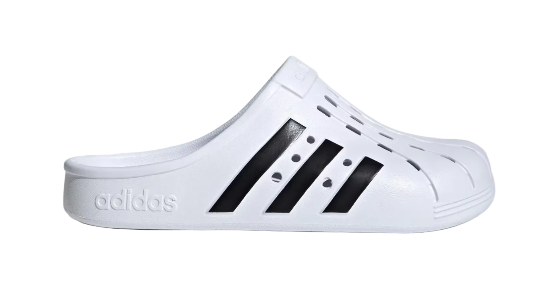 Adilette Clog White Black