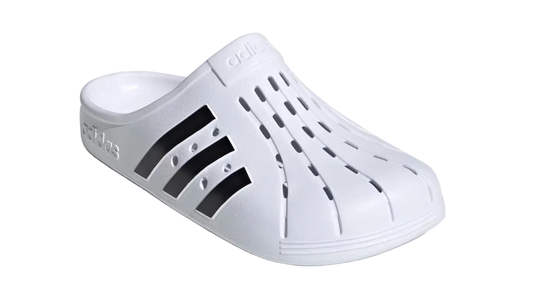 Adilette Clog White Black
