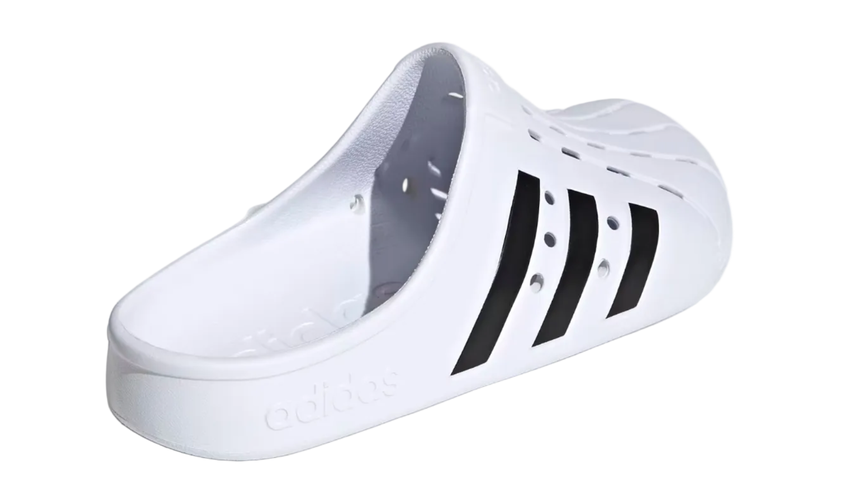 Adilette Clog White Black