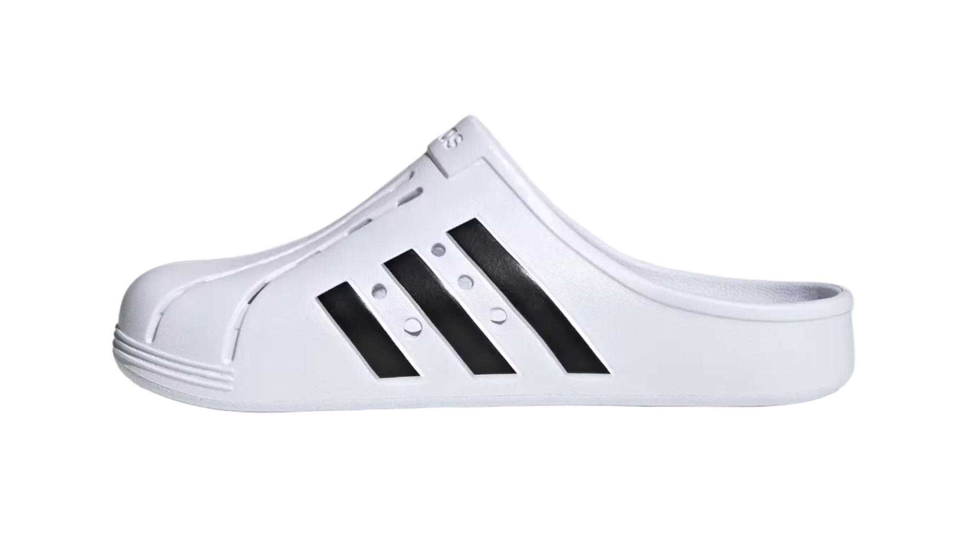 Adilette Clog White Black
