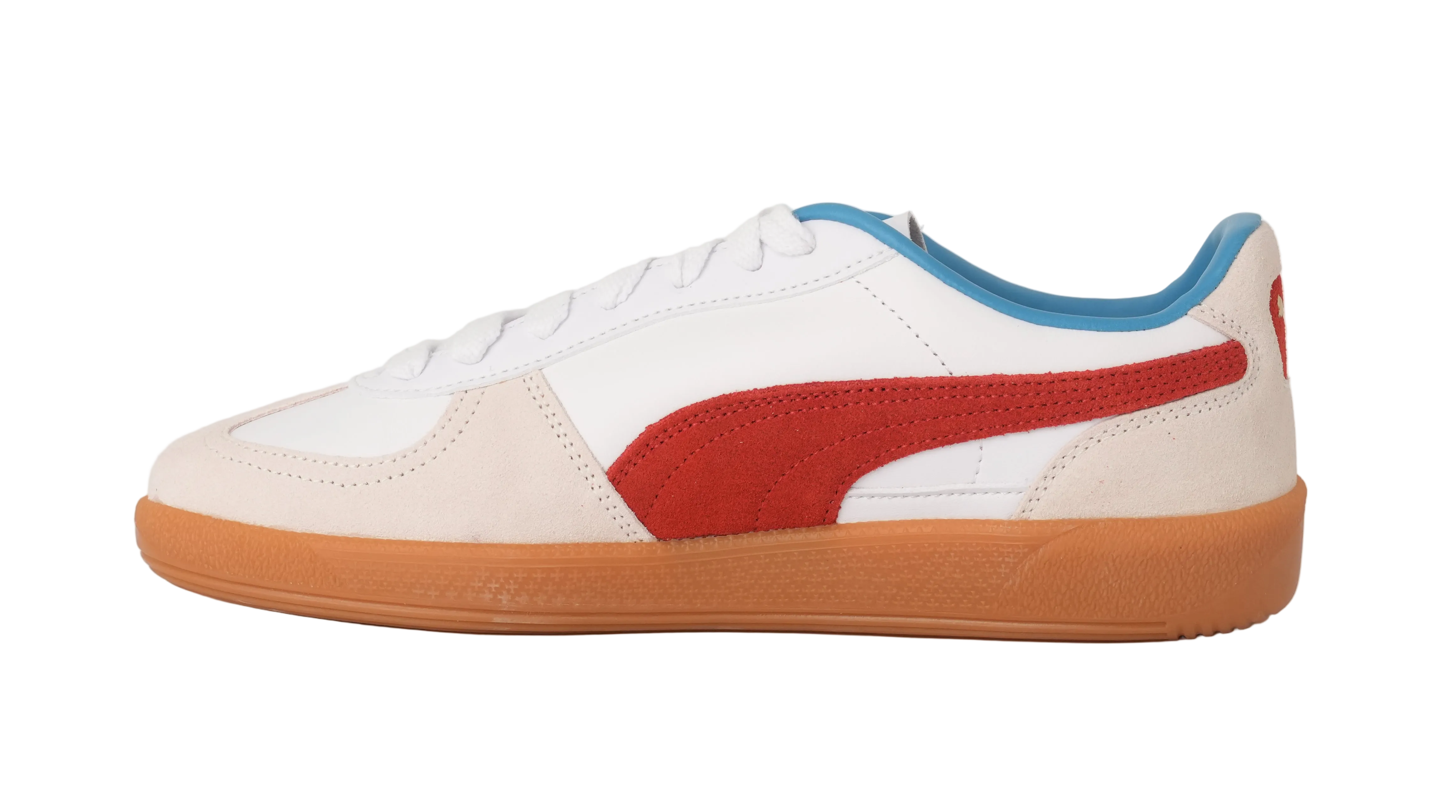 Palermo Leather White Vapor Red Gum