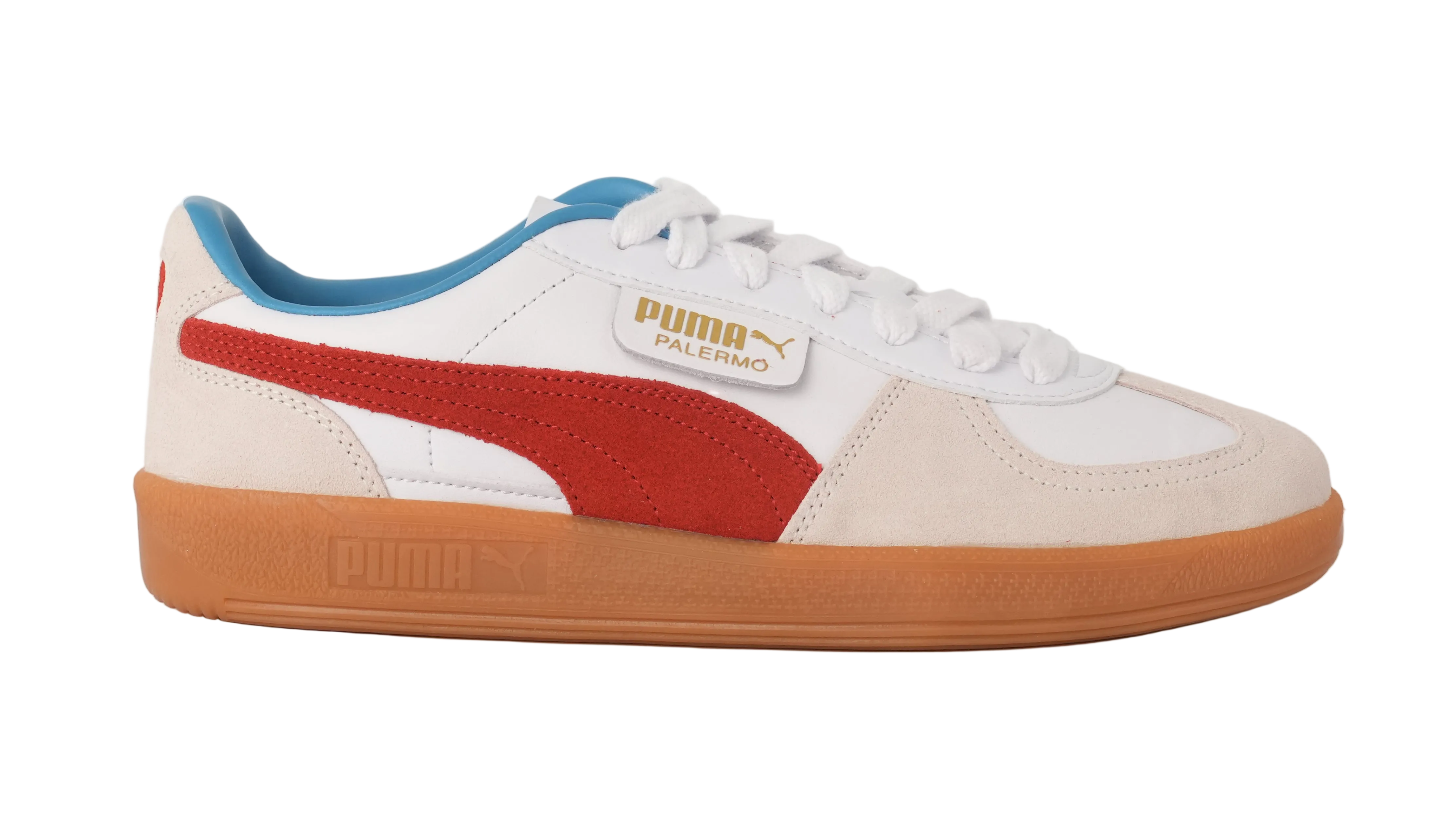 Palermo Leather White Vapor Red Gum