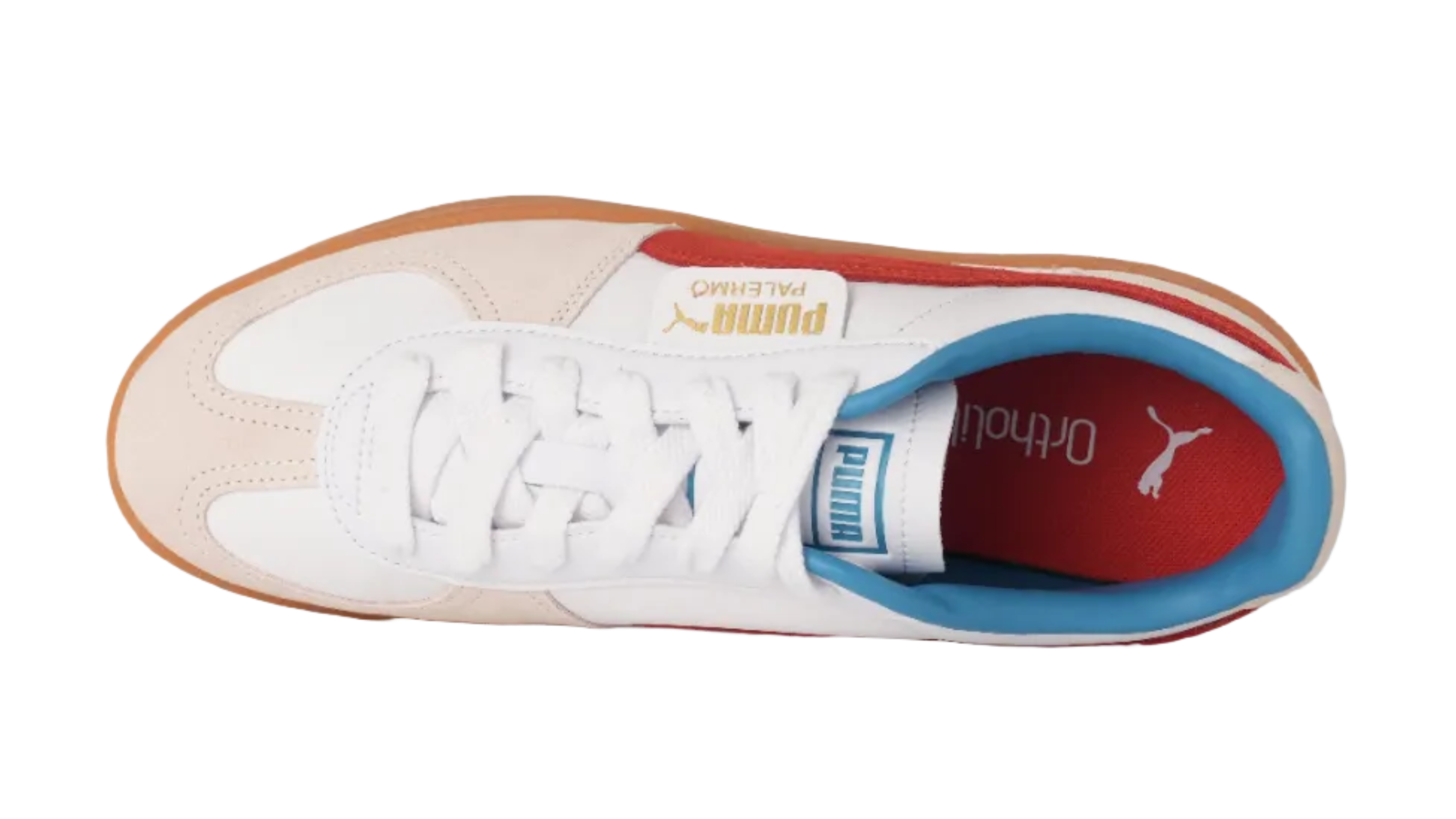Palermo Leather White Vapor Red Gum