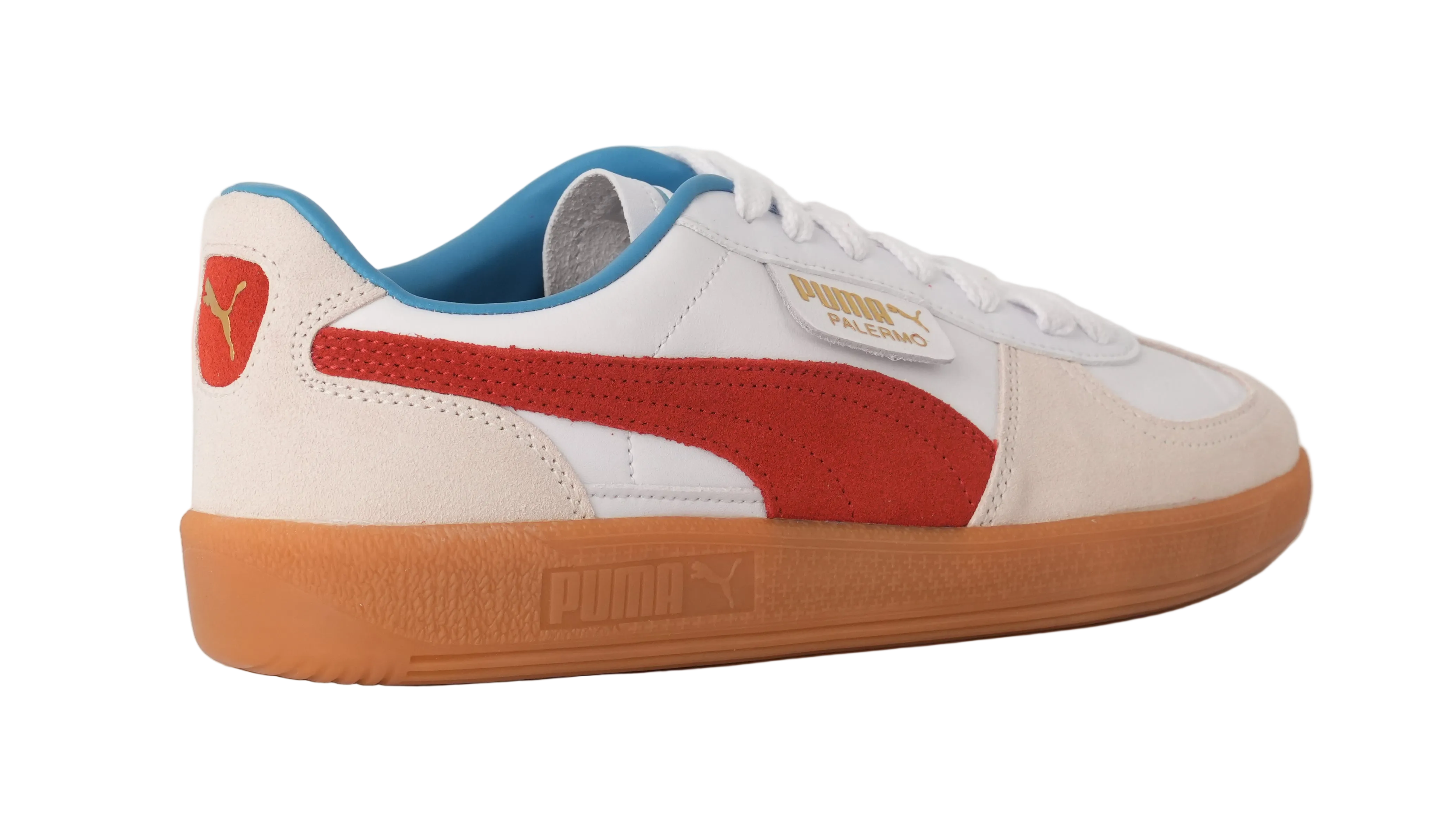 Palermo Leather White Vapor Red Gum