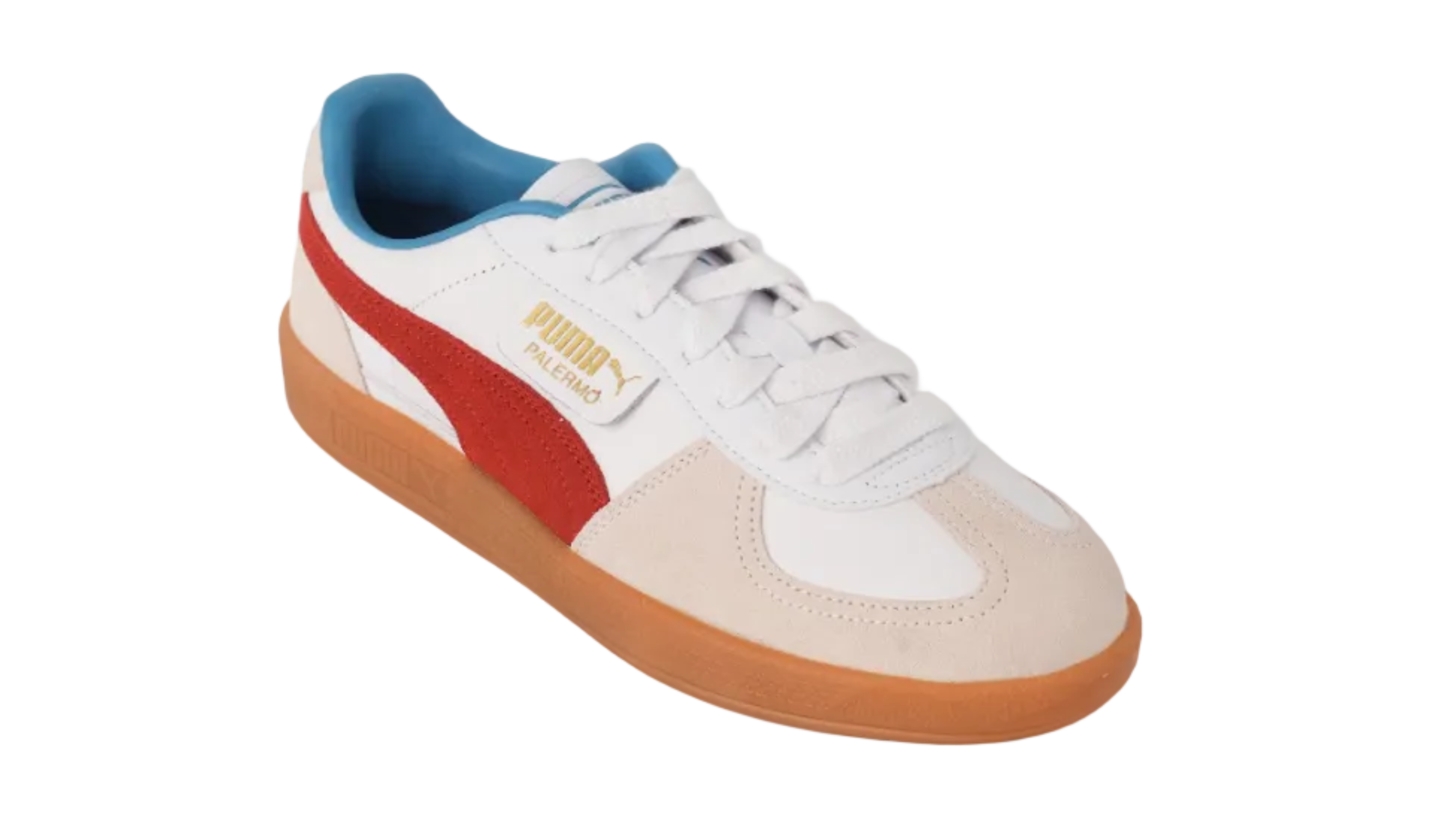 Palermo Leather White Vapor Red Gum