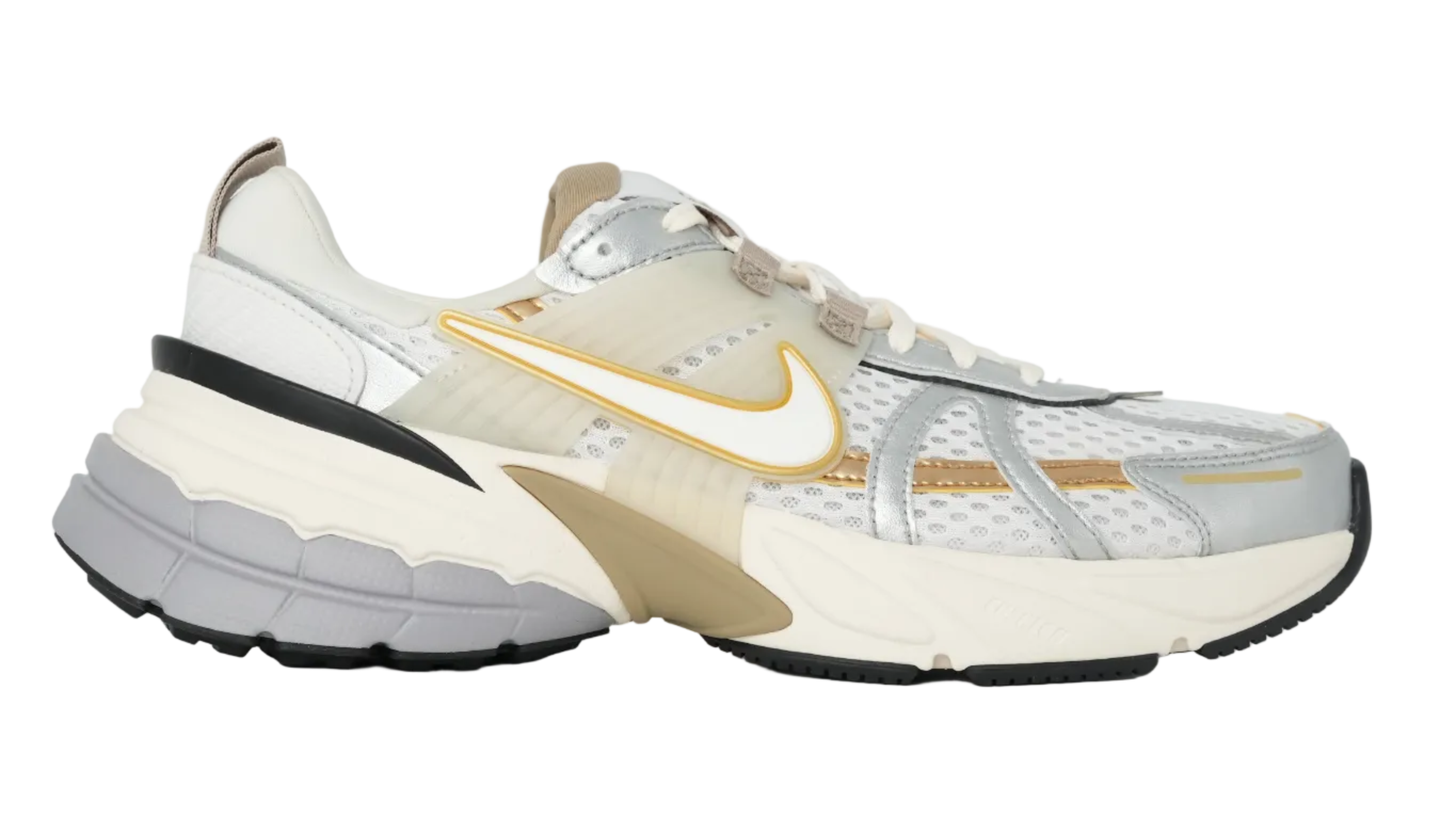 V2K Run Khaki Metallic Silver Women