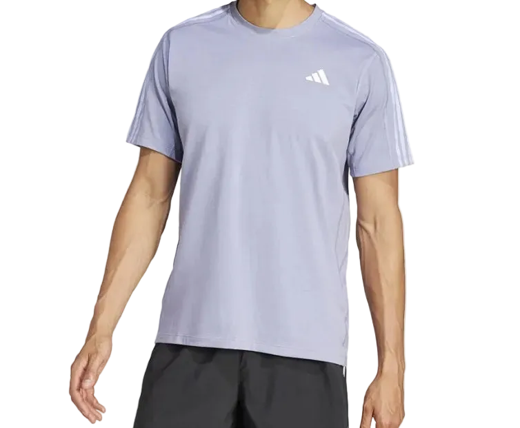 Own The Run 3 Stripe Shirt Silver Violet