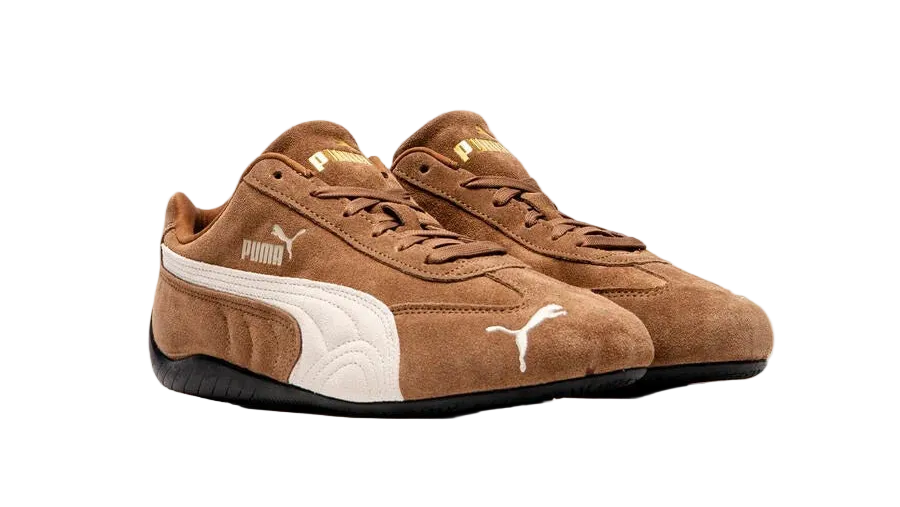 Speedcat OG Coffee Frosted Gold Tongue Logo
